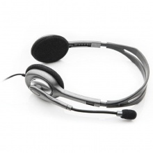 罗技（Logitech） H111头戴式立体声耳机麦克风 电脑笔记本耳麦 黑色