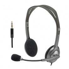 罗技（Logitech） H111头戴式立体声耳机麦克风 电脑笔记本耳麦 黑色