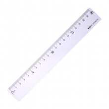 晨光(M&G)文具简系列20cm透明带波浪尺子学生绘图制图工具尺 单把装ARL96275
