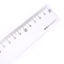 晨光(M&G)文具简系列20cm透明带波浪尺子学生绘图制图工具尺 单把装ARL96275