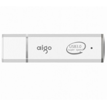 爱国者（aigo） 电脑高速U盘 USB3.0 小巧便携闪充金属亮银优盘U320 银色64G
