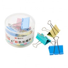 晨光(M&G)Eplus系列50mm彩色长尾夹燕尾夹票据夹 12只/罐ABS92738