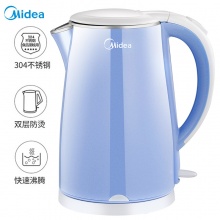 美的（Midea）电水壶热水壶电热水壶304不锈钢1.7L容量双层防烫暖水壶烧水壶开水壶WHJ1705C