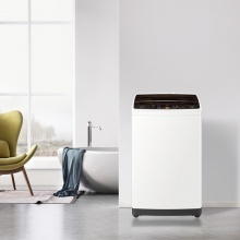 海尔（Haier）8KG全自动波轮洗衣机 四重净洗 智能称重 冲浪洗等专属洗涤 EB80M019