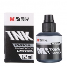 晨光(M&G)文具12ml黑色可加墨白板笔补充液 经济型大容量墨水 单瓶装AICV2006