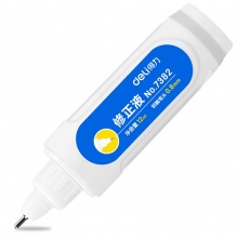 得力(deli) 笔形12ml环保修正液学生涂改液 改正液 不锈钢笔头修正笔7382