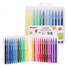 晨光(M&G)文具24色软头水彩笔 纤维头可水洗绘画彩笔 儿童涂鸦画笔 24支盒ACP92169