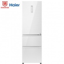 海尔（Haier）270升双变频风冷无霜三门冰箱 干湿分储全开抽屉 钢化玻璃宽幅变温 BCD-270WDEWU1