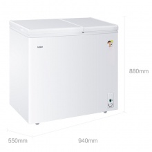 海尔（Haier） 178升 大冷冻小冷藏 双箱双温区冰柜 卧式冰箱 家用商用二合一 冷柜 FCD-178XHT