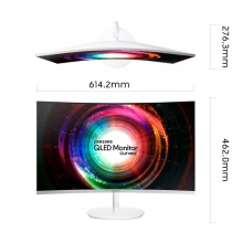 三星（SAMSUNG）27英寸2KQHD高分 1800R曲率量子点技术 爱眼认证 HDMIDP全高清接口 电脑显示器C27H711QEC