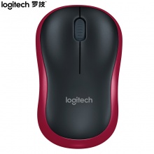 罗技（Logitech）M185 无线鼠标 黑色红边