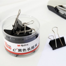 晨光Eplus黑色长尾夹50mm（桶装）ABS92732
